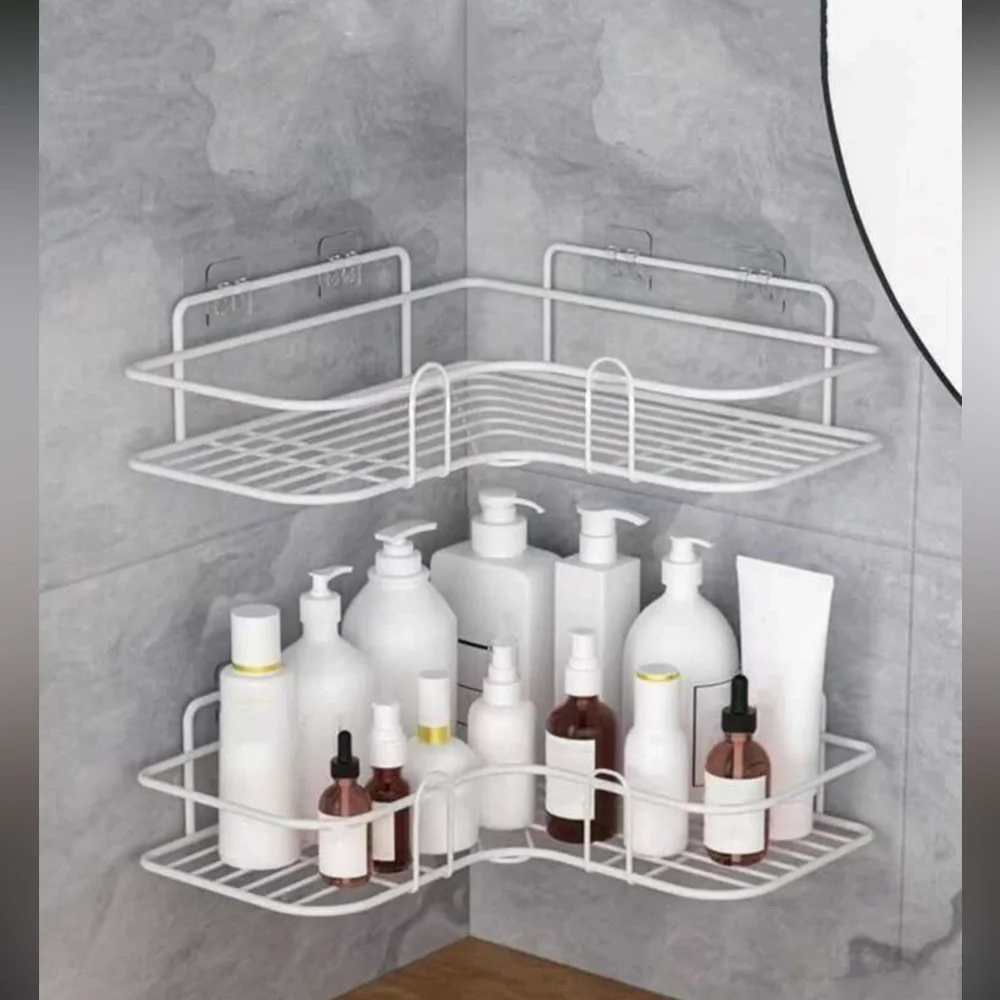 Wall mounted bathroom storage rack